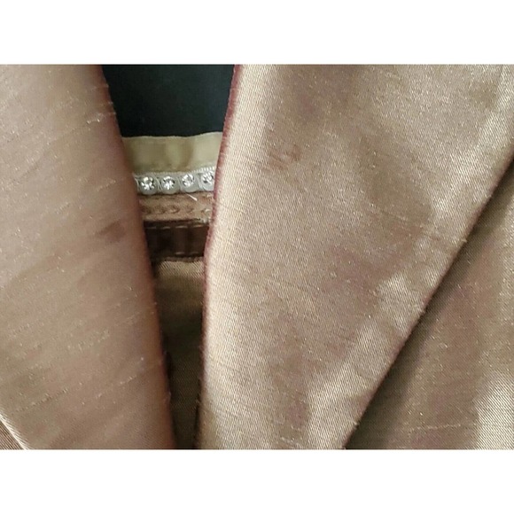 KM Collections by Milla Bell Formal 2 Pc Dress Set Gold Brocade Knee Length Sz 6 - Picture 7 of 14